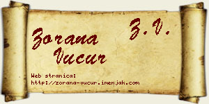 Zorana Vučur vizit kartica